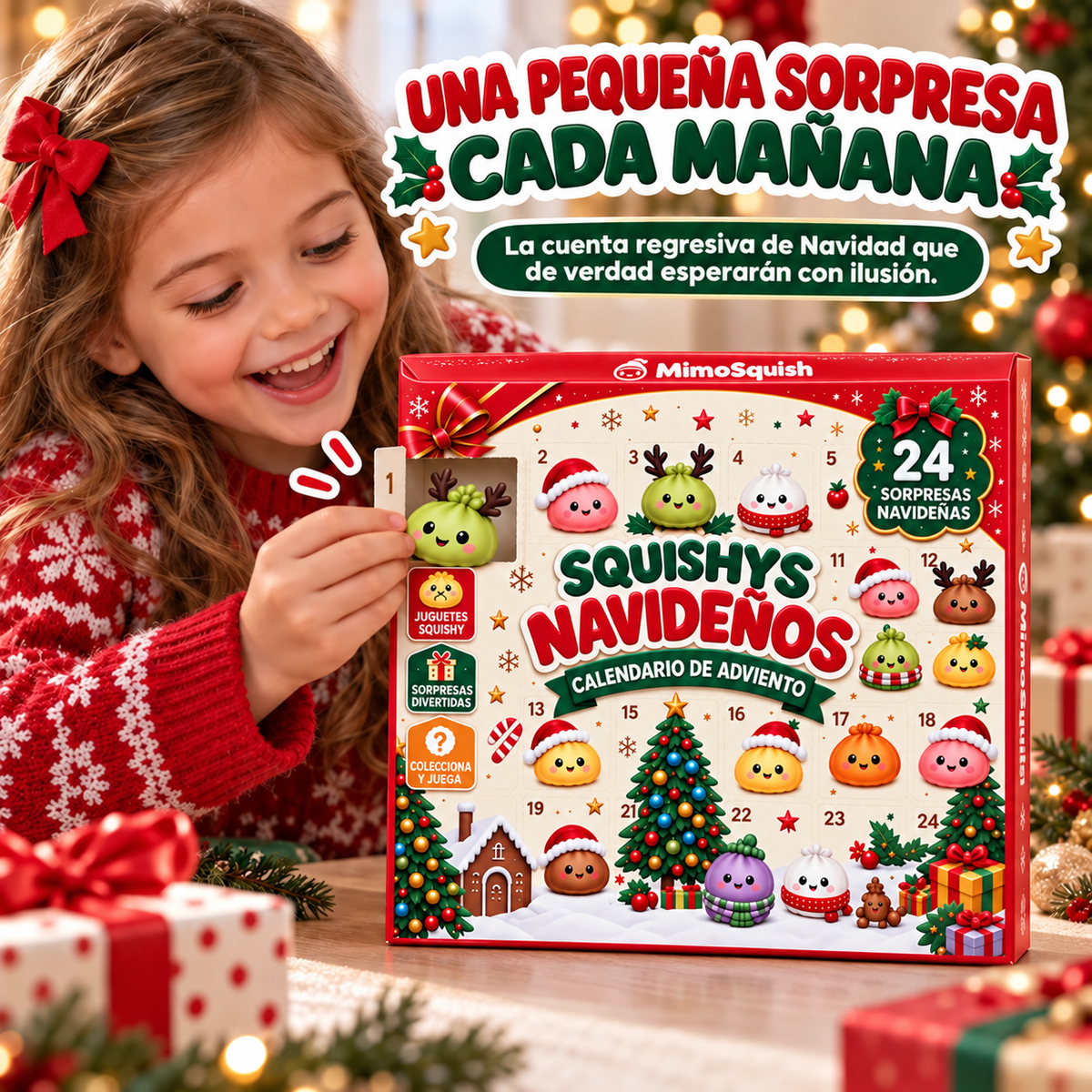 Calendario de Adviento de Squishys Navideños