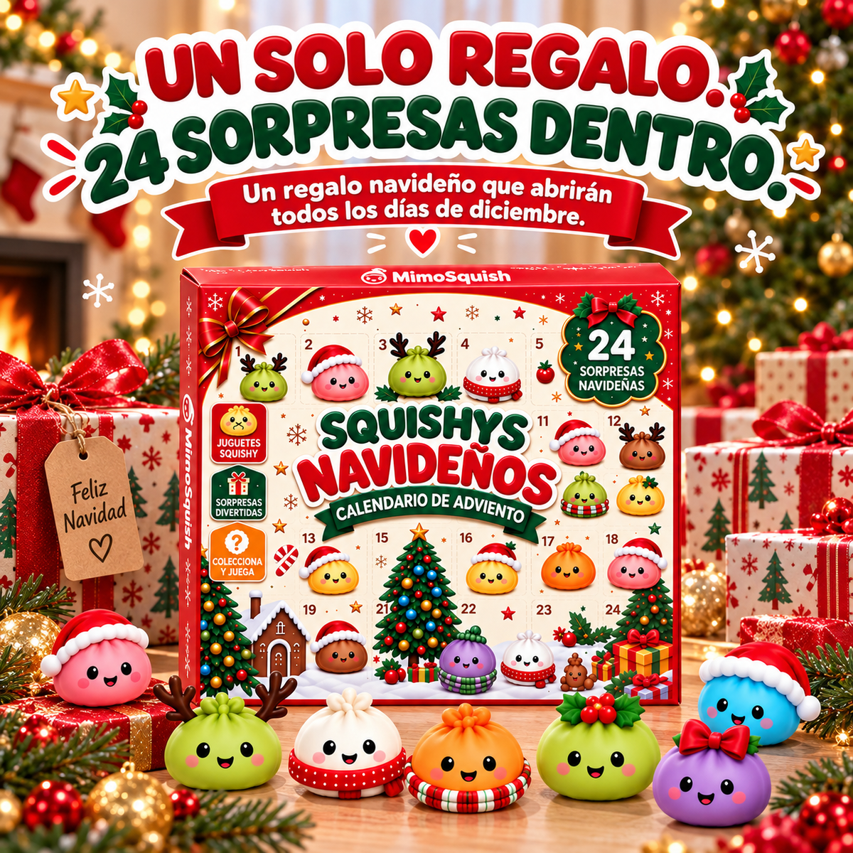 Calendario de Adviento de Squishys Navideños